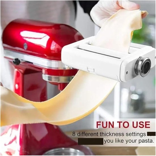 Pastamachine Opzetstuk - Noedelmaker Accessoire - Verse Pasta Maken - Roestvrij Staal Behuizing - Standaard Pasta - Zilverkleurig van Pastamachine — afbeelding 3