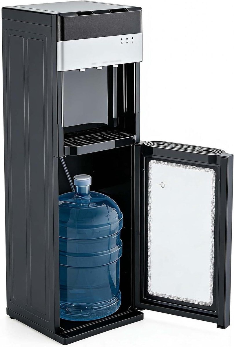 Staande Waterkoeler - Waterdispenser Warm Koud - Direct Water Tappen - Onderlader Kinderslot - 95 cm Hoogte - Wit