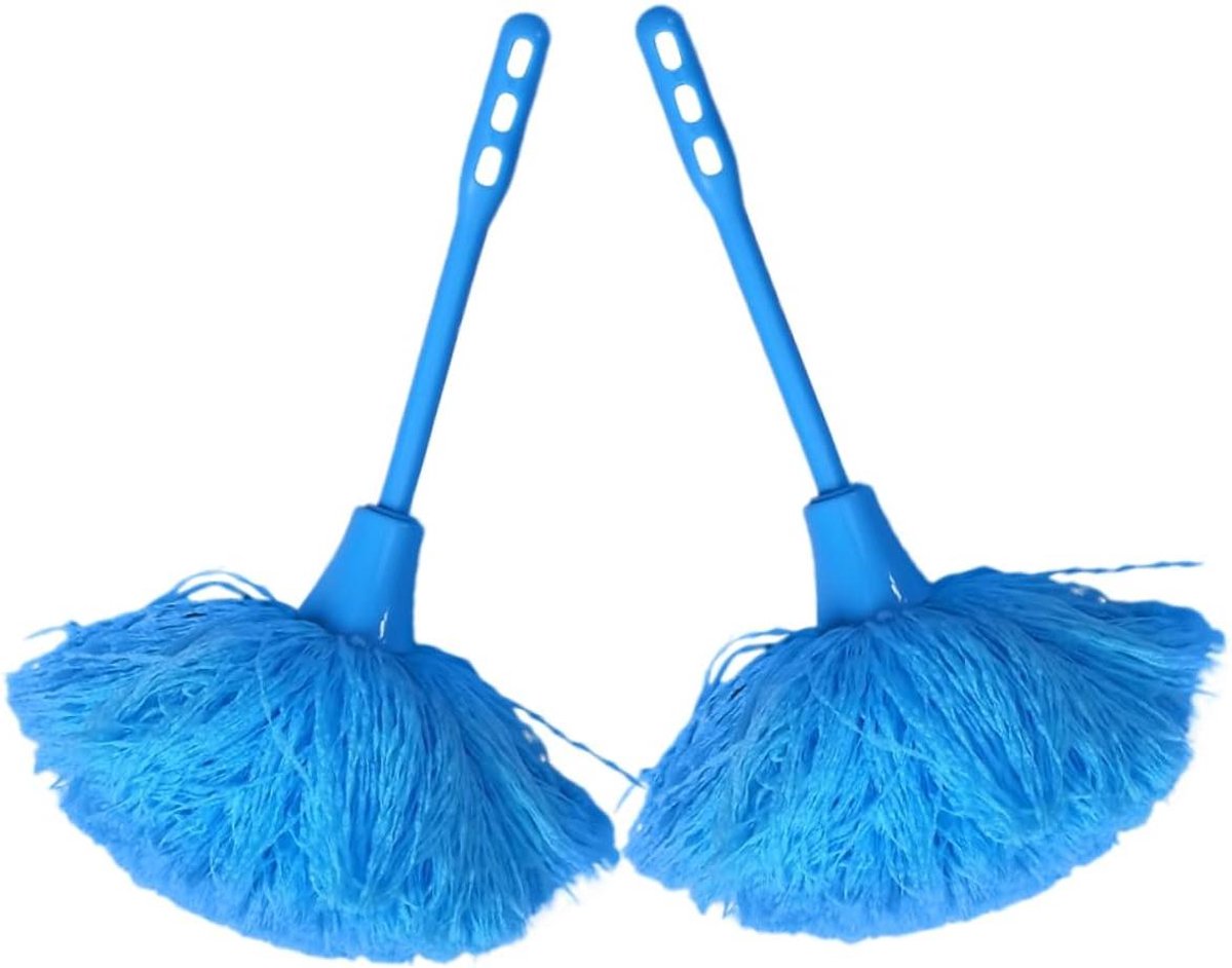 Stofborstel Handvat - Plumeau Set - Huis Reinigen - Elektrostatische Stofopname - 29 cm - Blauw
