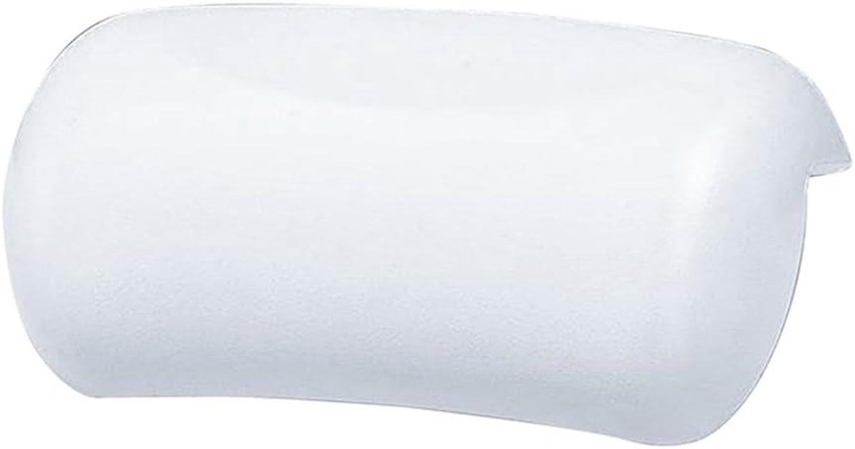 Badkussen - Hoofdsteun Bad - Ontspannen in Bad - Antislip met Zuignappen - 26 cm x 13 cm - Wit