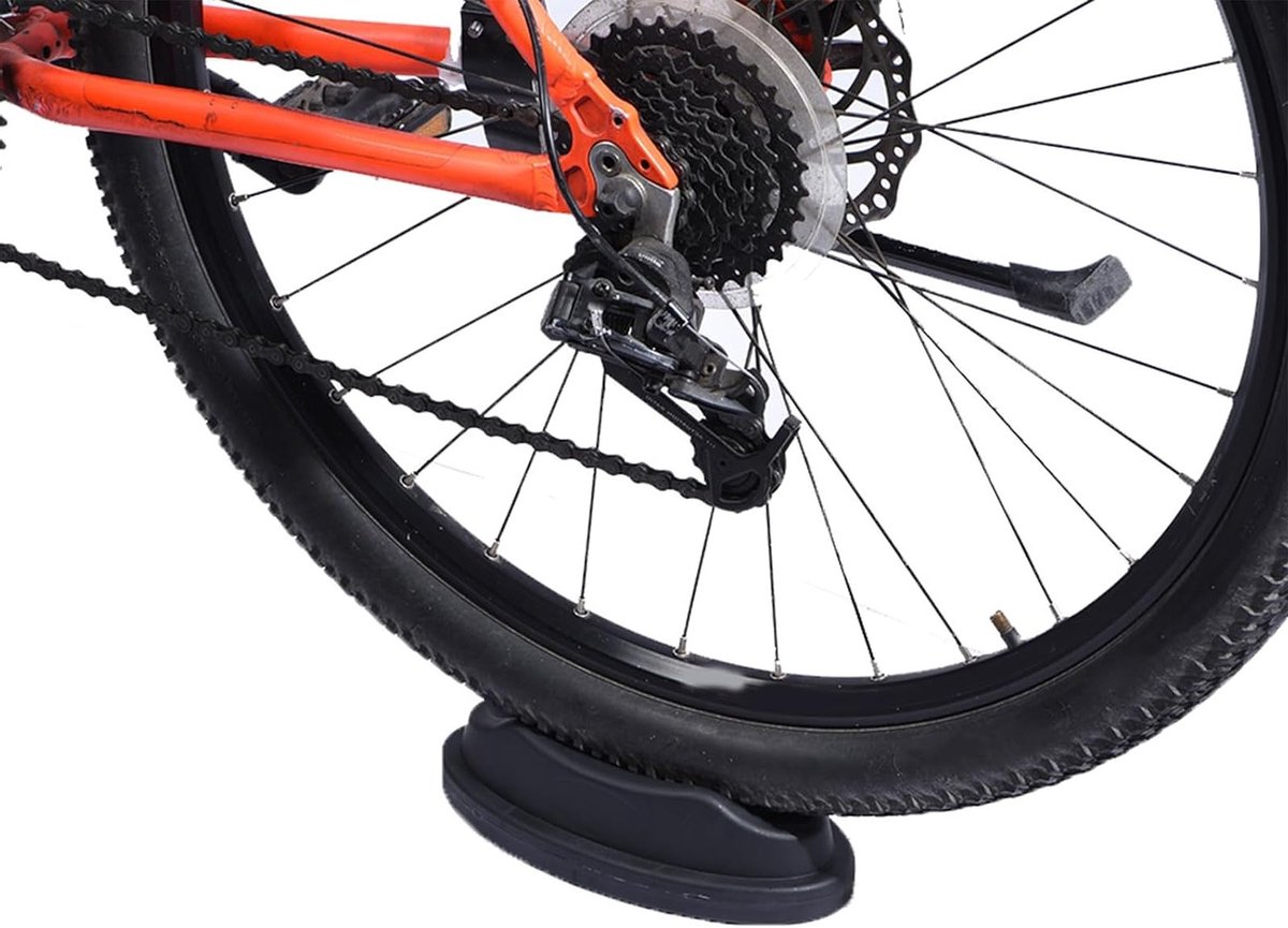 Stabiele voorwielondersteuning voor fietstrainers, riser block en zachte ondergrond voor binnenfiets training