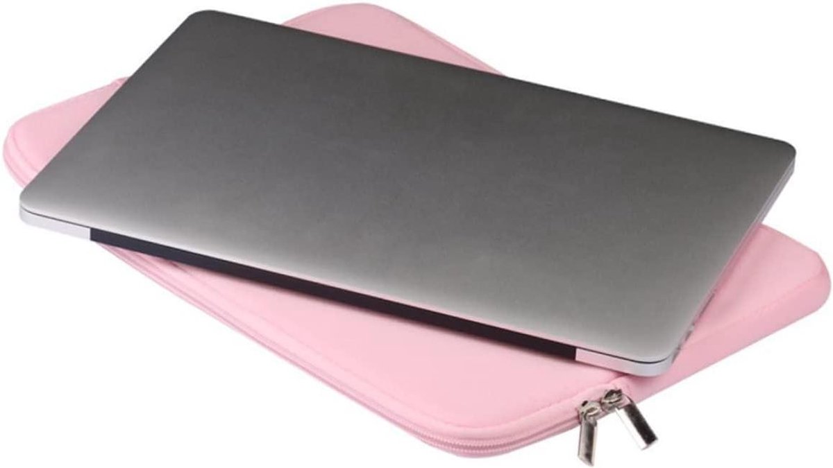 Laptophoes - Tablethoes Computertas - Veilig Vervoer - Dubbele Ritssluiting - 13 Inch - Roze