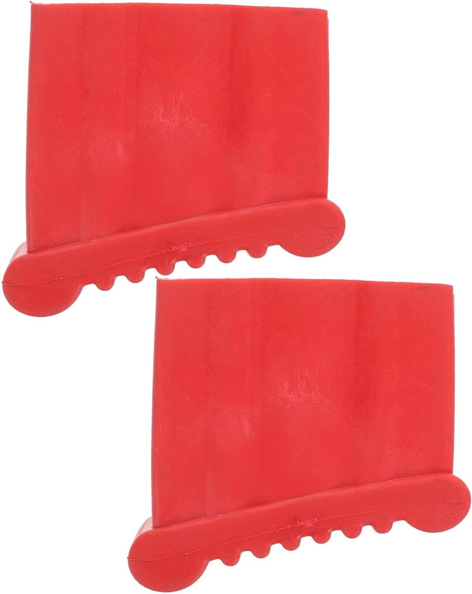 Laddervoet Hoezen - Antislip Rubber - Ladder Stabiliteit - Versterkte Grip - 9x8.3x4cm - Rood