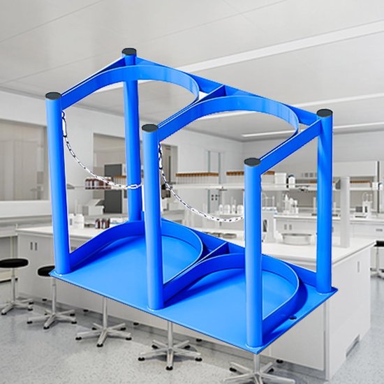 Cilinder Rack - Tank Houder - Veilige Opslag - Verstelbare Ketting - Voor 1-6 Cilinders - Blauw — afbeelding 2