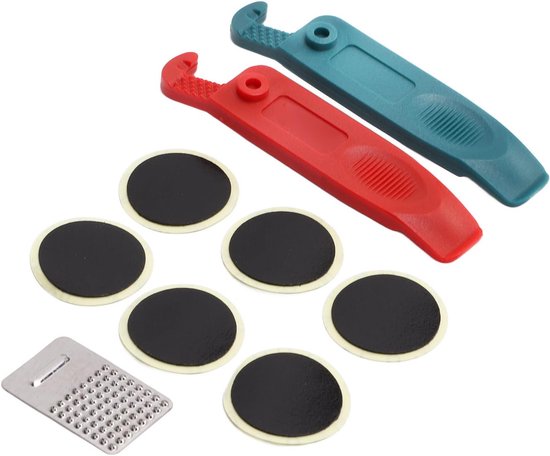Banden Reparatie Kit - Fiets Reparatie - Onderweg Herstellen - Inclusief Lijmpleisters - 15 x 8 x 2 cm - Groen — afbeelding 4