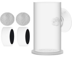 Aquarium Voederbak - Visvoer Dispenser - Garnalen Voeren - Stevige Zuignap - Groot - Doorzichtig