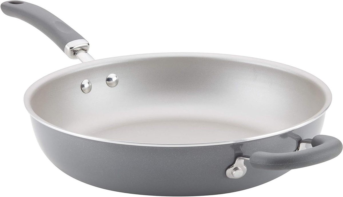 Diepe Koekenpan - Koekenpan Koekenpan - Lekker Koken - Verbeterde Antiaanbaklaag - 32 cm - Grijs