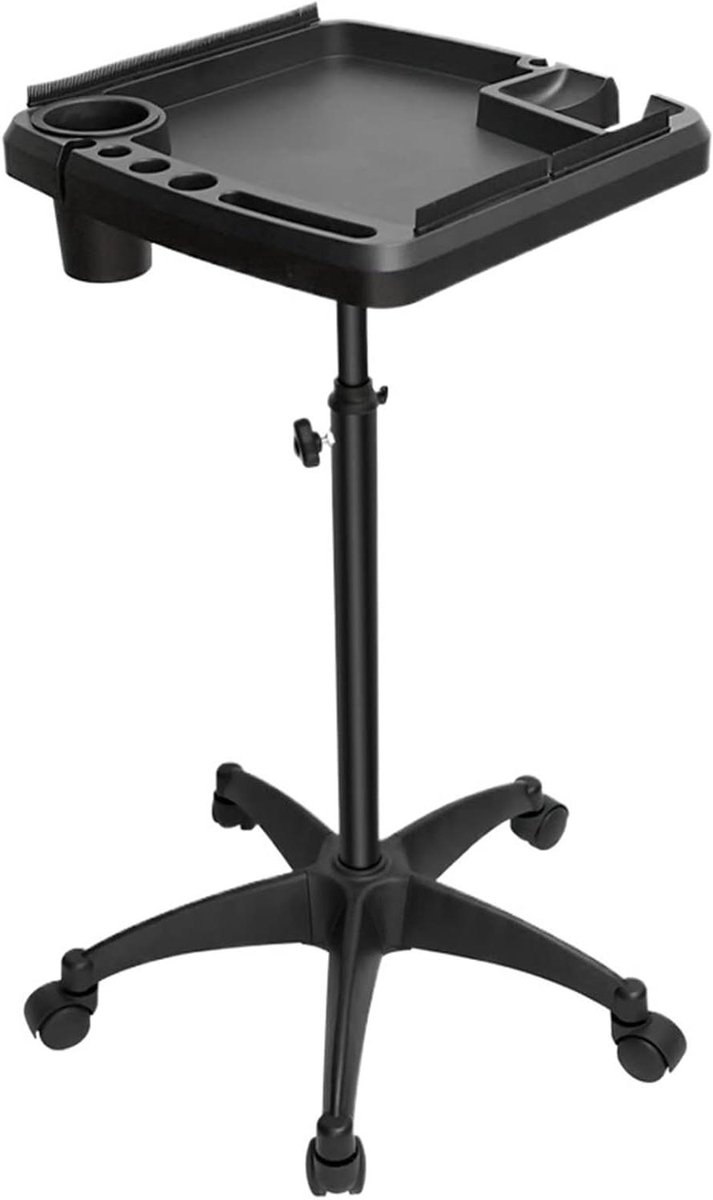 Kappers Trolley - Mobiele Kar - Salon Opslag - Verstelbare Hoogte - Grote Bovenplaat - Aluminium