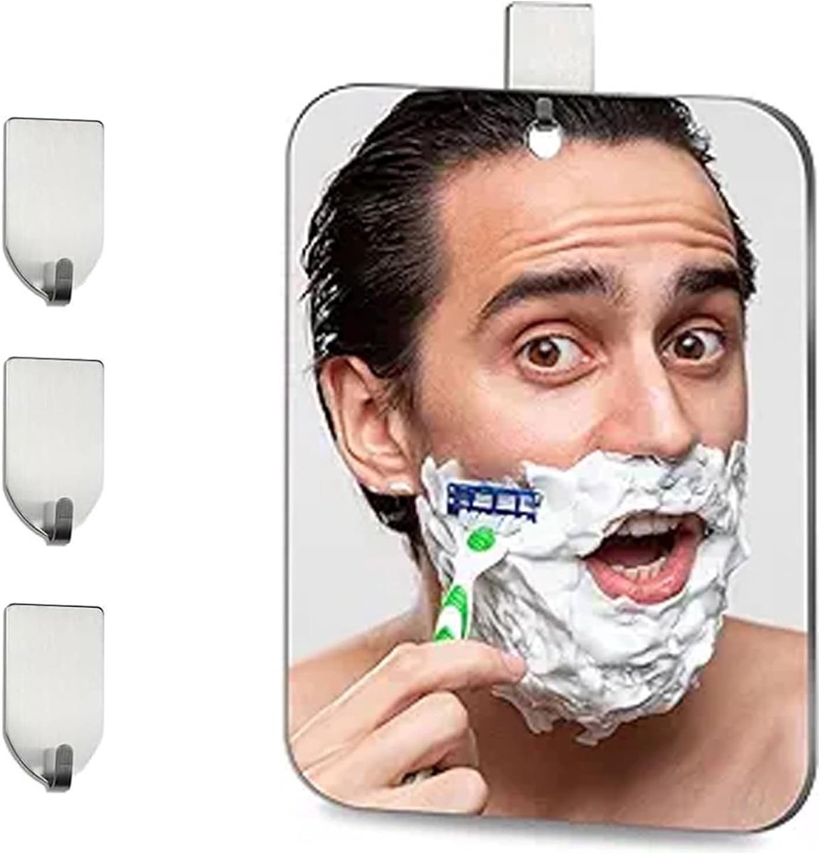 Grote Frameloze Douche Spiegel Anti-Fog Wandspiegel voor Badkamer, Kamperen en Diverse Toepassingen