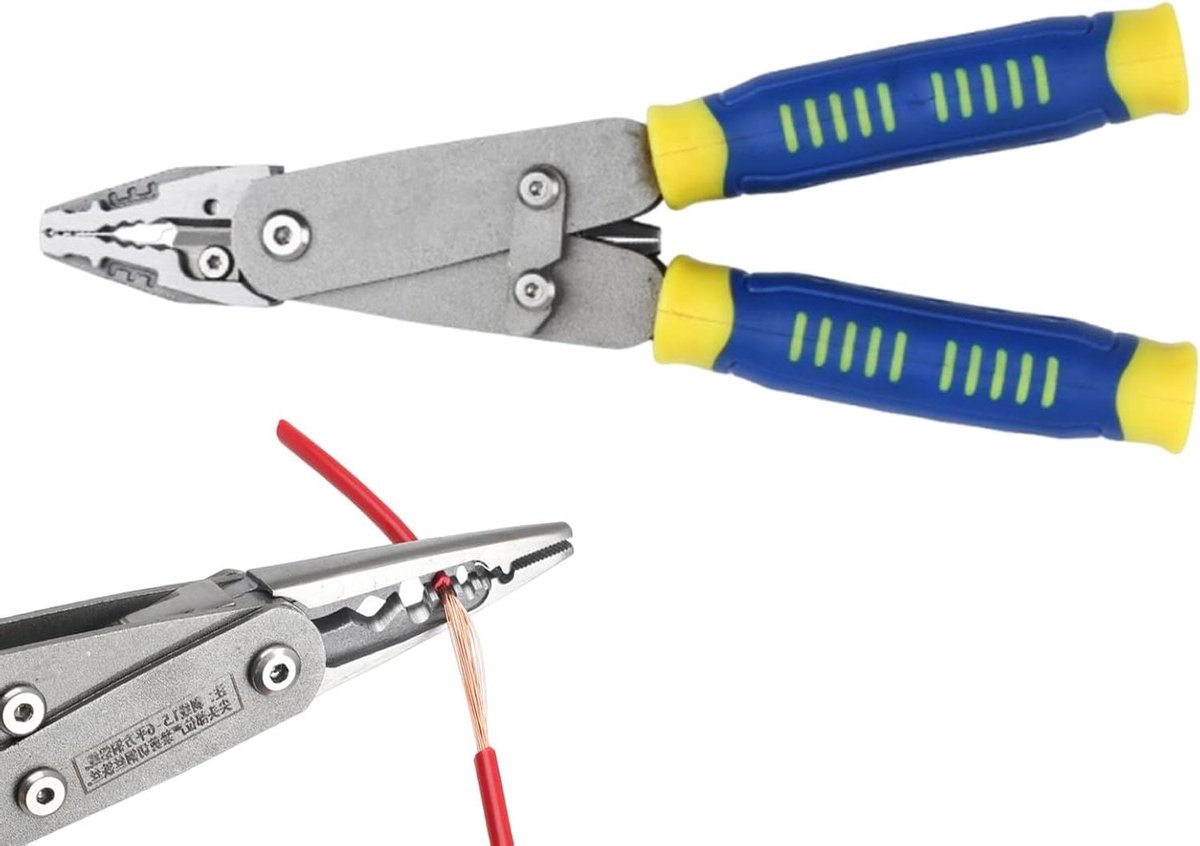Draadstriptang - Kabelstripper - Elektra Werk - Multifunctioneel Opvouwbaar - 21 cm - Zwart
