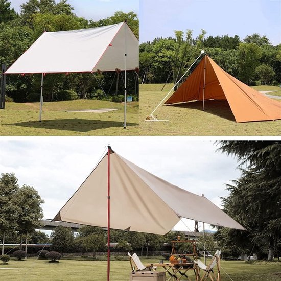 Tentstokken - Luifelstokken - Kamperen - Telescopisch verstelbaar - 23 meter - Zwart — afbeelding 4