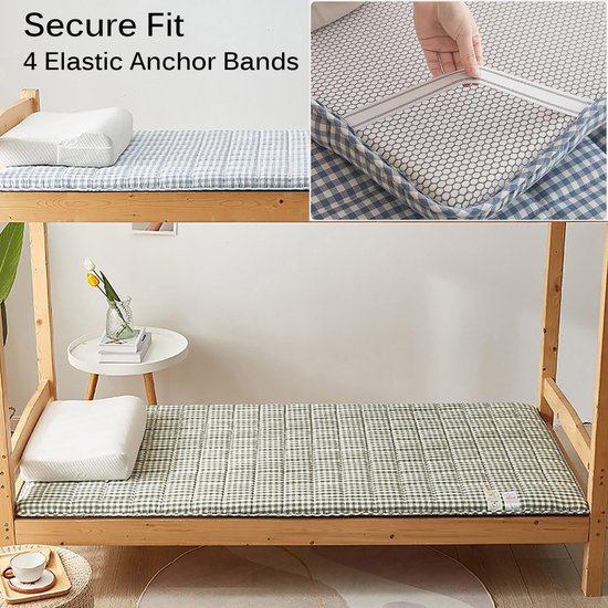 Vloermatras - Tatami slaapkussen - Comfortabel slapen - Dikke schuimvulling - 120x190cm - Grijs — afbeelding 4
