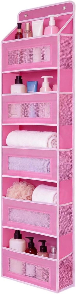 Deur Organizer - Hangende Opberger - Ruimte Besparen - 5 Niveaus - 20 kg Capaciteit - Roze