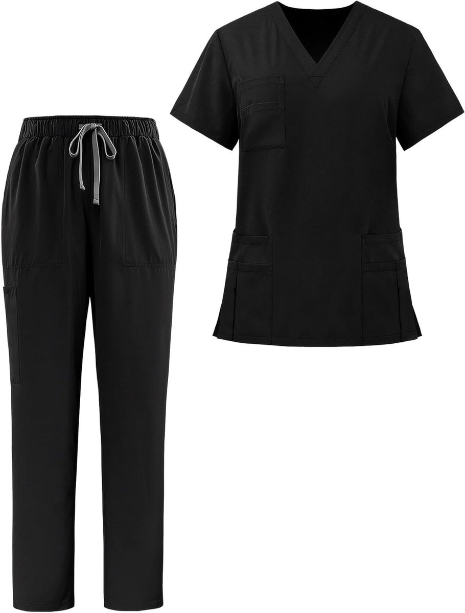 Comfortabele Unisex Scrub Set voor Medisch Personeel - Jacket en Broek voor Artsen en Verpleegkundigen