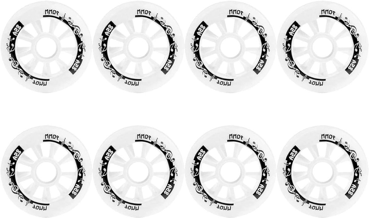 Inline skate wielen Rollerblade onderdelen Vrij schaatsen Slijtvast en robuust 100 mm Wit