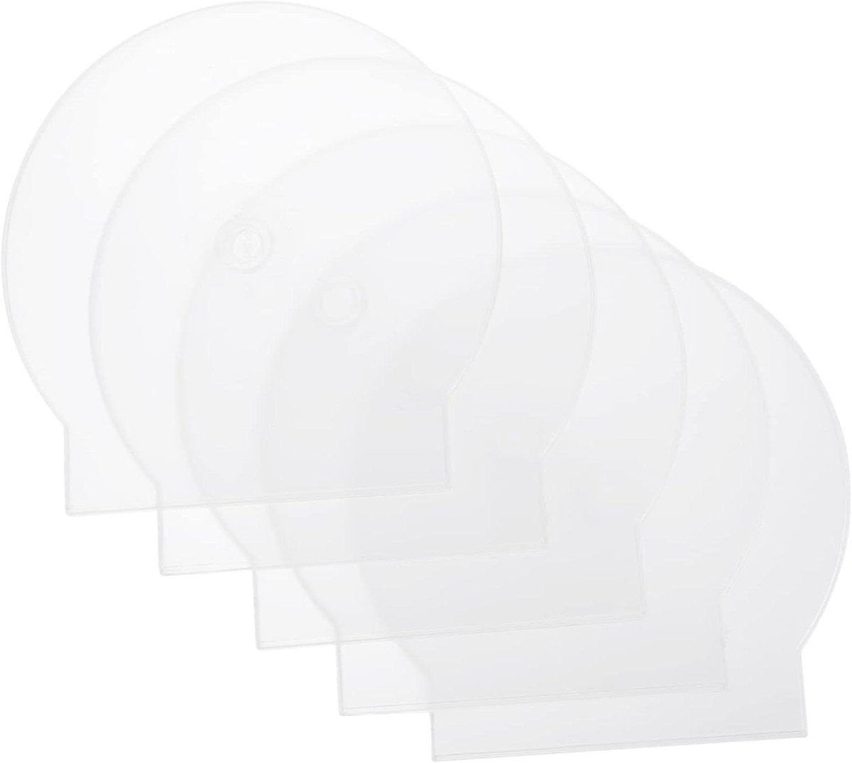 Cd-hoesjes - Dvd-opslag mappen - Schijven beschermen - Transparant ontwerp - 15 stuks - Wit