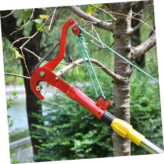 Tuinschaar Telescopisch - Takkenknipper Snoeier - Bomen Snoeien - Uitschuifbare Paal - 75 cm - Rood — afbeelding 2