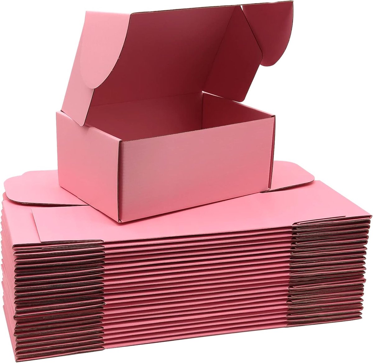Verzenddoos met Bovenklep - Pakket Brievenbus - Sterke Doos - Postdoos - 25 Stuks - 230x150x100mm - Roze - van Imperatoris