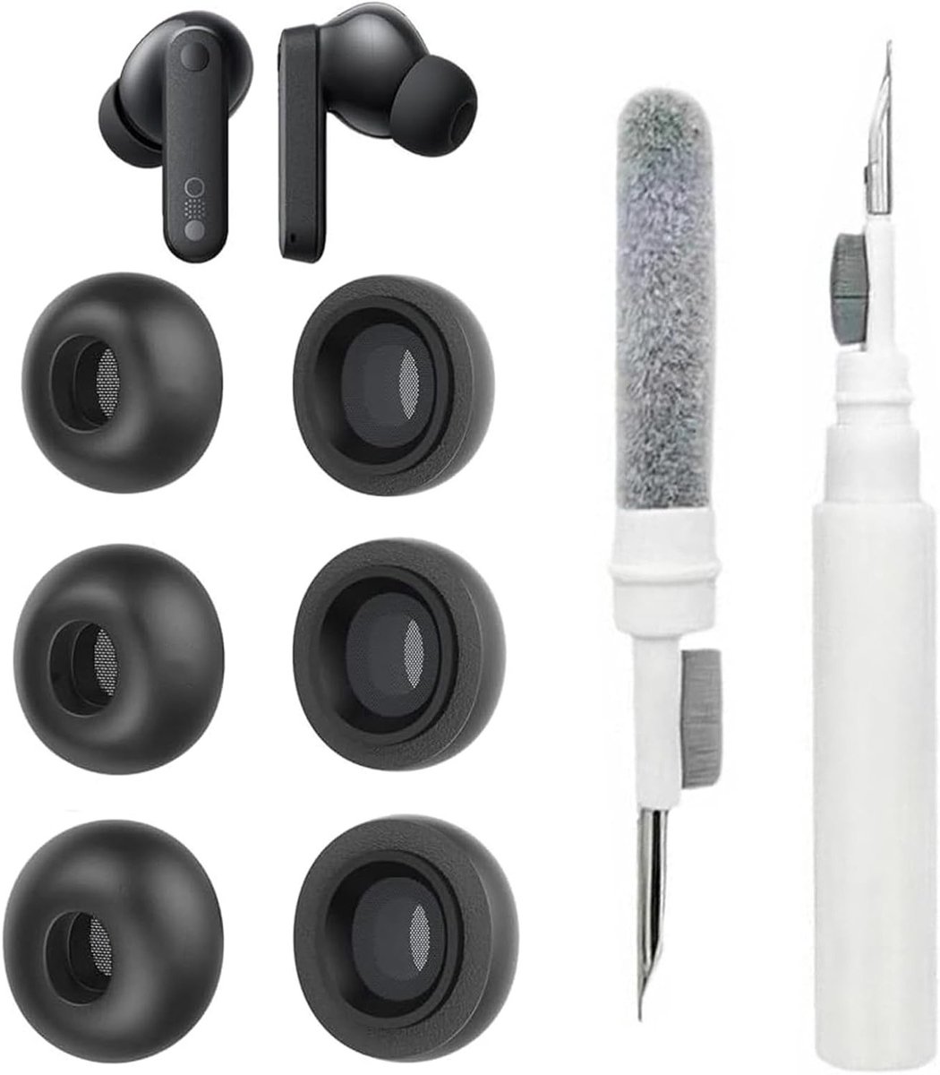 3 Paar AirPods Pro 2 Oordoppen - Hoofdtelefoon - Schoonmaakset - Geluidsdempende Gaten - Zachte Siliconen Vervangtips - Antislip voor AirPods Pro/AirPods Pro 2