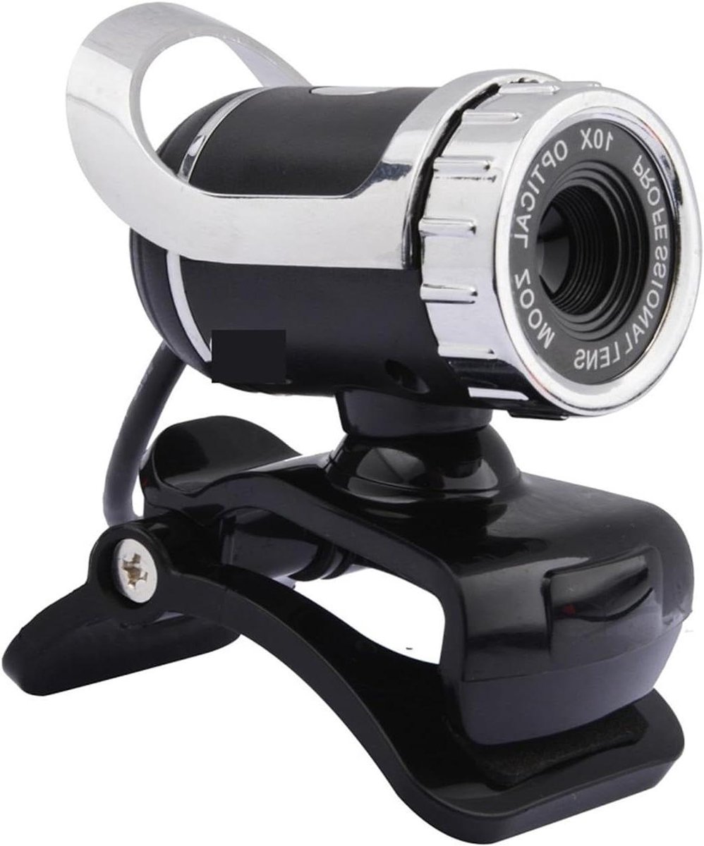Draaibare Webcam - HD Camera - Videobellen - 360 Graden Draaibaar - 12 Megapixels - Zilver