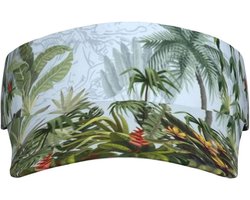 Zonnevizier Hoed - Pet Vizier - Bescherming tegen Zon - Leeg Top Ontwerp - One Size - Zwart