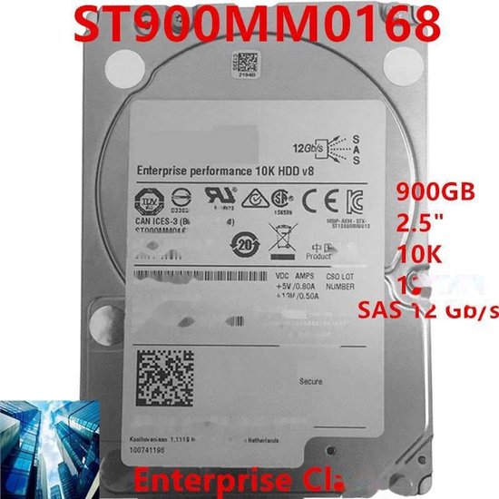 Interne Harde Schijf - HDD Opslag Enterprise Schijf - Server Opslag - 10K RPM Snelheid - 900 GB - N.v.t. van Interne Harde Schijf — afbeelding 2