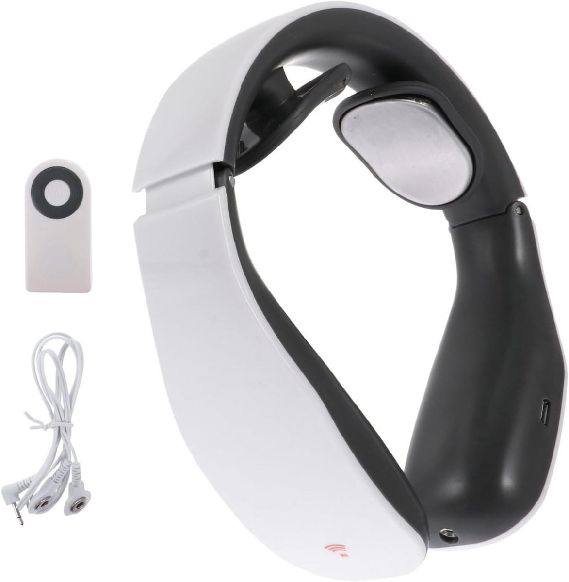 Nek Massager - Nekverzorging Apparaat - Nekpijn Verlichten - Dubbele Puls Technologie - 14.5 x 14.2 x 4.2 cm - Wit