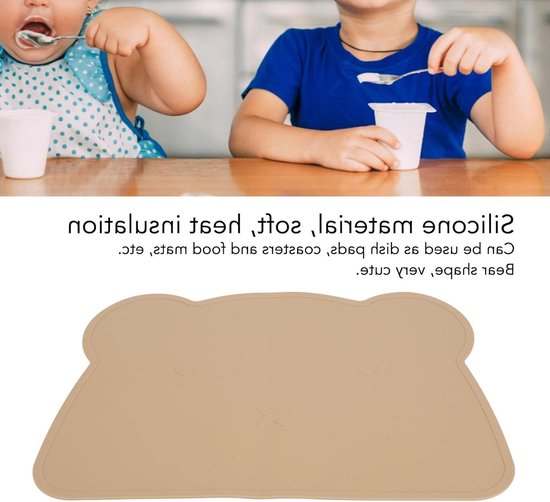 Praktische en Dikkere Siliconen Placemat met Beer Motief - Warmte-isolerend en Antislip voor Hotels en Thuisgebruik — afbeelding 3