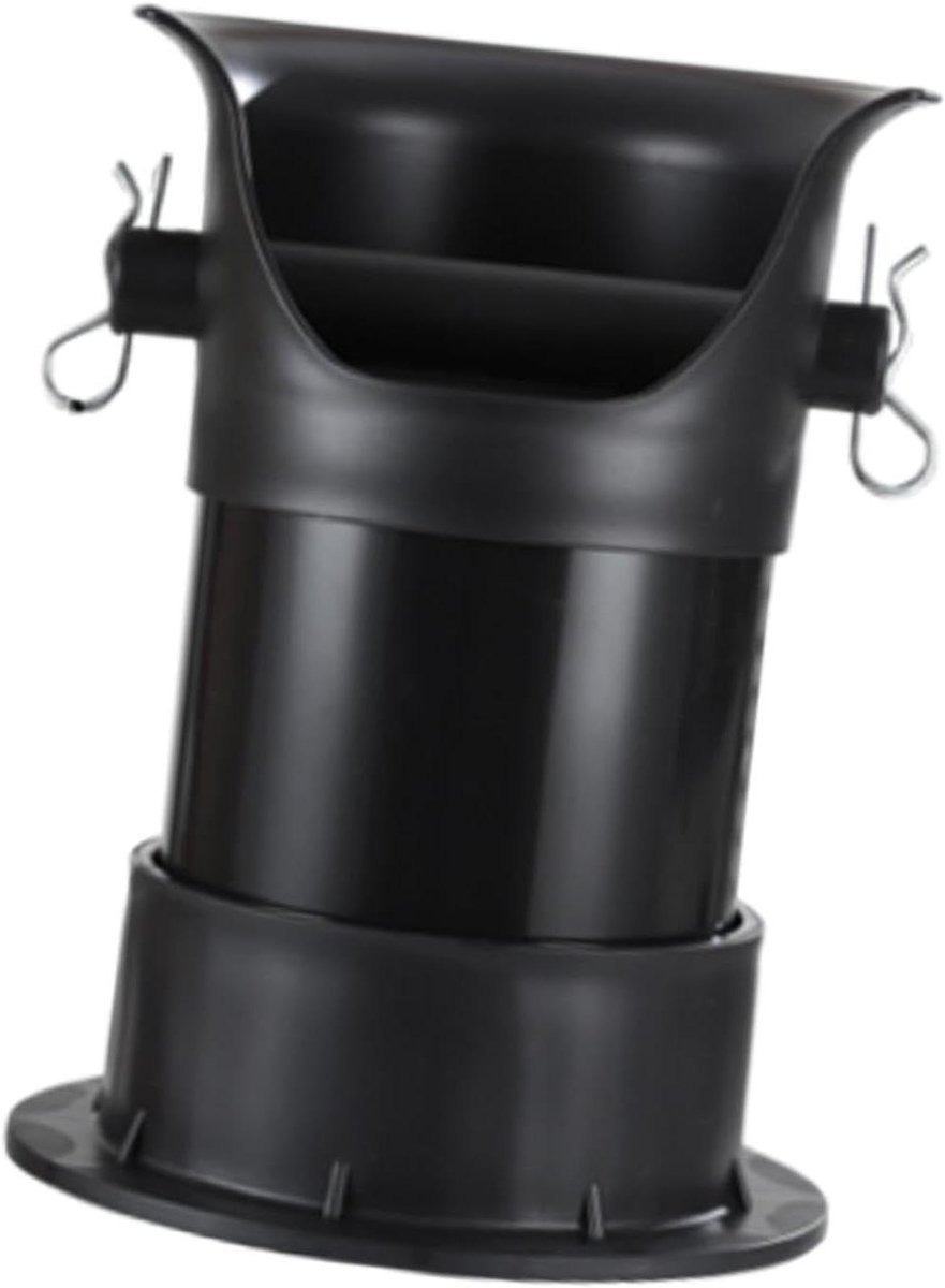 Koffie Klopbox - Koffiedik Bakje - Espresso Bereiden - Schuin Mondontwerp - 21.5 cm - Zwart