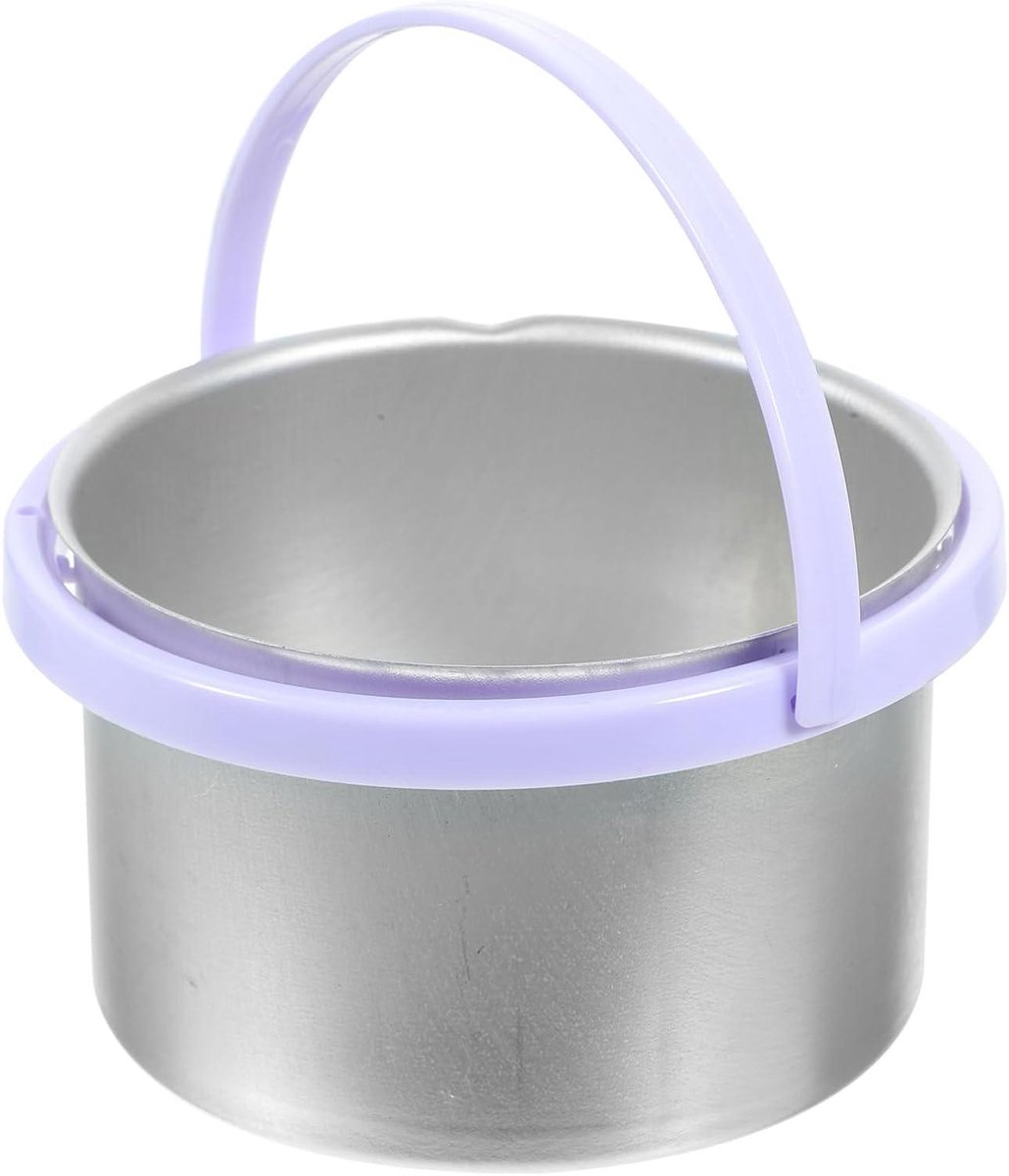 Wax Verwarmer Pot - Wax Heater Wax Container - Ontharen - Verwijderbare Binnenpot - 12 cm - Zilver