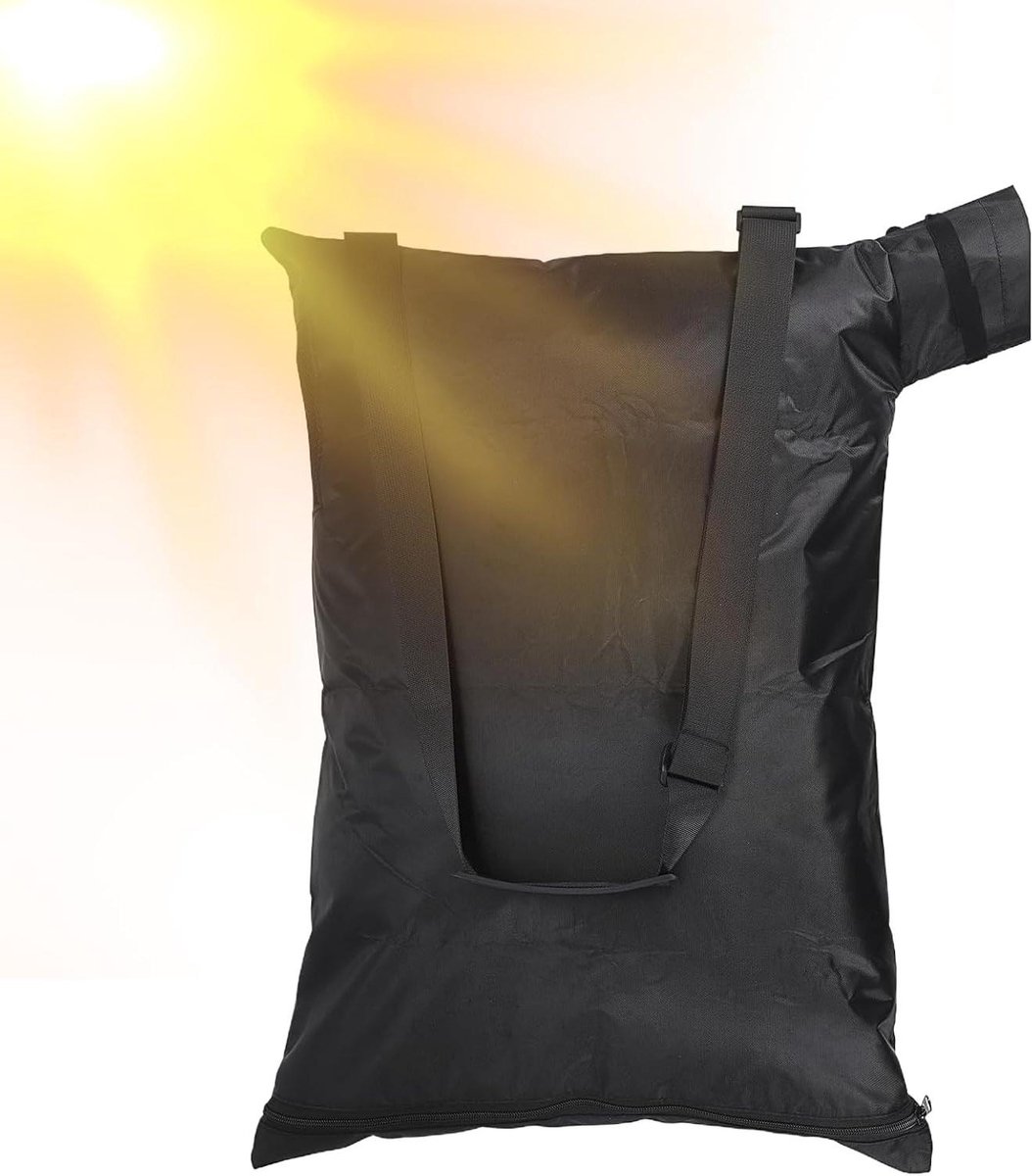 Bladzuiger Zak - Blad Opvangzak - Tuin Opruimen - Versterkt Oxford Materiaal - 27.5 x 21 Inch - Zwart