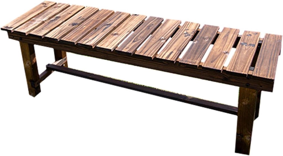 Houten Tuinbank - Buitenbank Bankje - Ontspannen in de tuin - Massief hout - 90 cm - Bruin