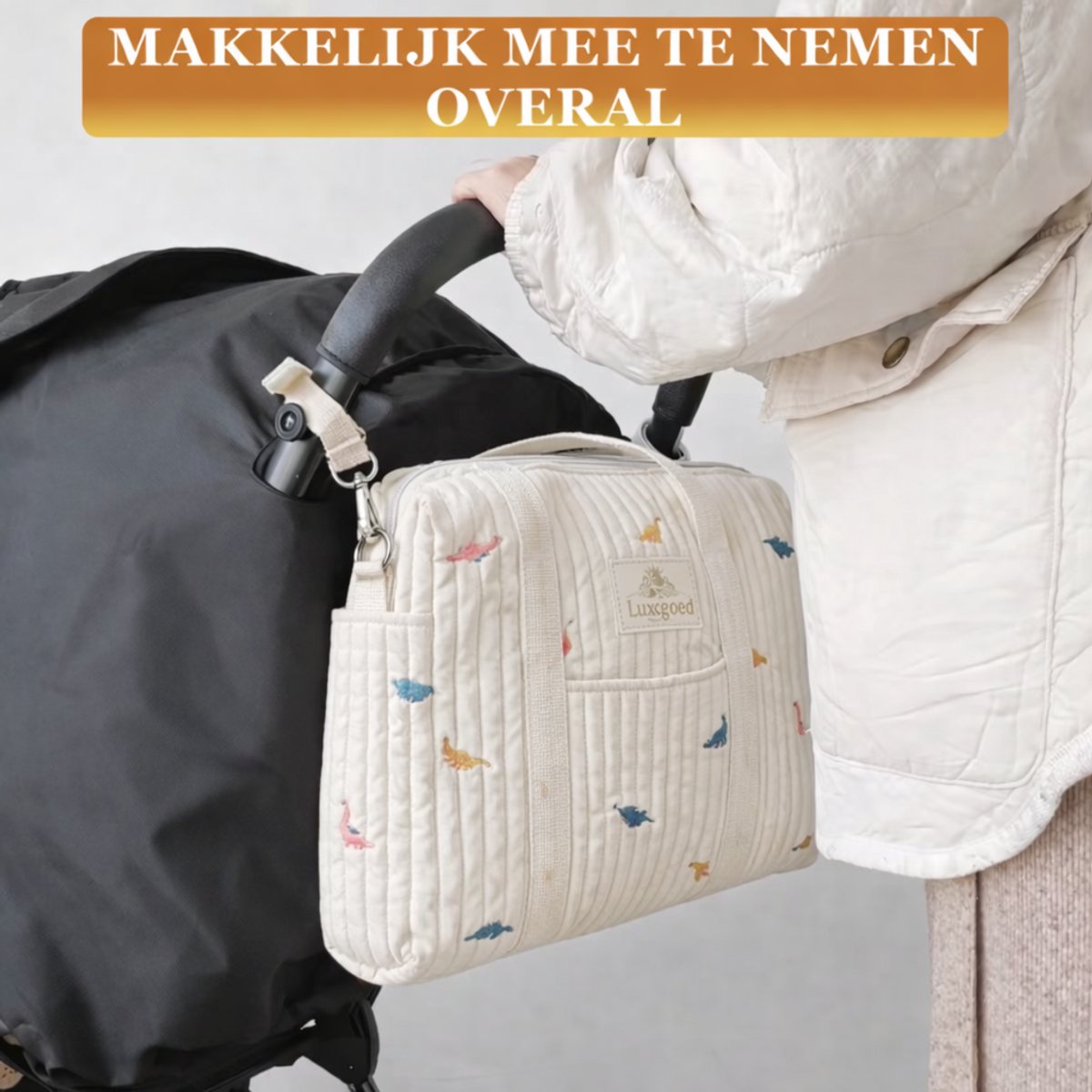 Deltrade Luxegoed Luiertas Rugzak, Verzorgingstas voor aan de kinderwagen en Buggy thumbnail 6