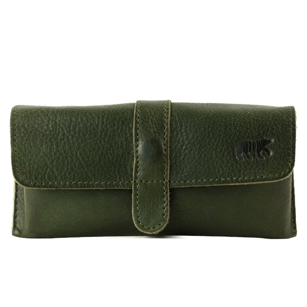 Bear Design Weta Leren Brillenkoker - Groen