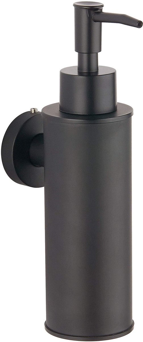 carmdering - Zeepdispenser - Vloeibare Zeep Houder - Wandmontage Dispenser - Verborgen Schroefmontage - Corrosiebestendig Design - Roestvrij Staal 304 - Matte Zwarte Afwerking - Ruimtebesparend Voor Kleine Badkamers - 1 Stuk Met Extra Pomp