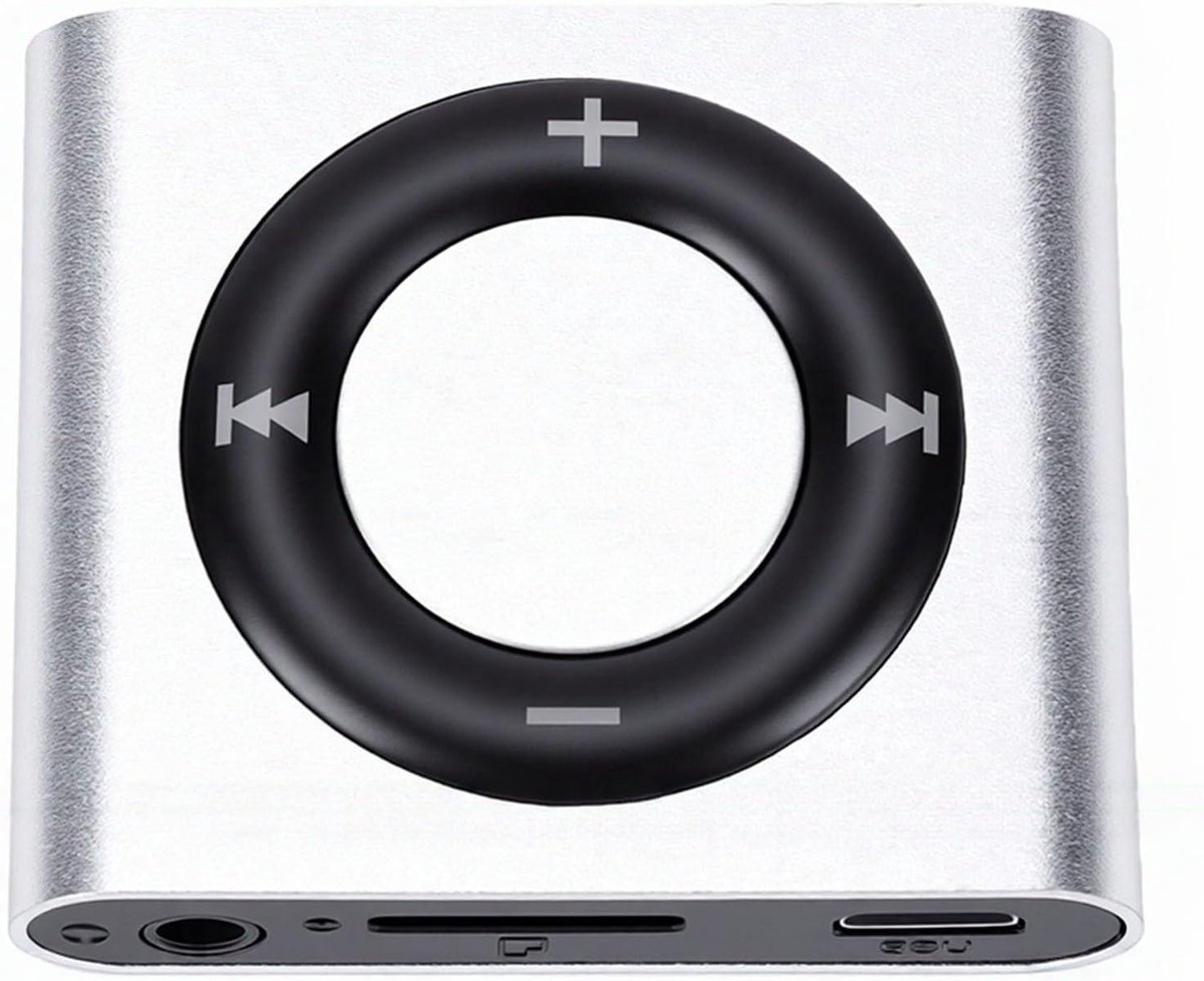 Mini MP3-speler - Digitale Muziekspeler - Muziek Luisteren - Ingebouwde Luidspreker - 64 GB Uitbreidbaar - Zilver grijs