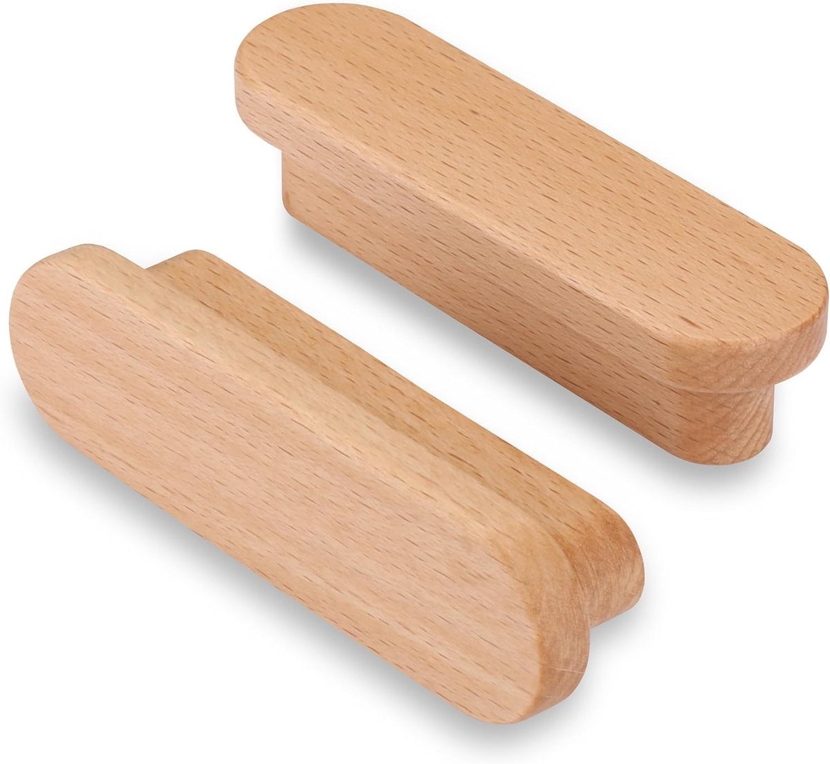 6 Stuks Houten Meubelgrepen, Kastgrepen met 64mm Boorgatafstand, Perfect voor Keukenmeubels en Laden