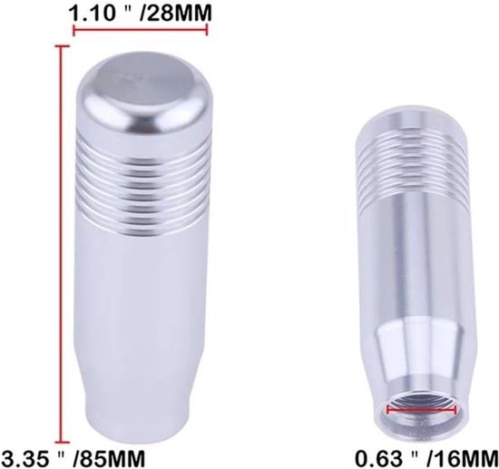 Versnellingspookknop Aluminium - Pookknop Stick - Soepel Schakelen - Comfortabele Grip - 8.5 CM - Titanium — afbeelding 2