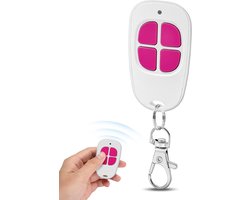 Handzender voor SCS Sentinel, 433.92 MHz, 4 Kanalen, Draadloze Afstandsbediening, Roze, 1 Stuk, Geschikt voor Beveiligingssystemen en Toegangscontrole