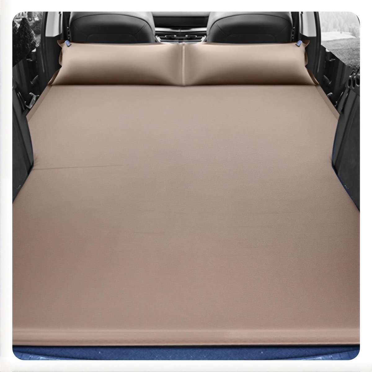 Auto Matras - Luchtbed Achterbank - Comfortabel Reizen - Zelfopblaasbaar - 15 cm dik - Bruin