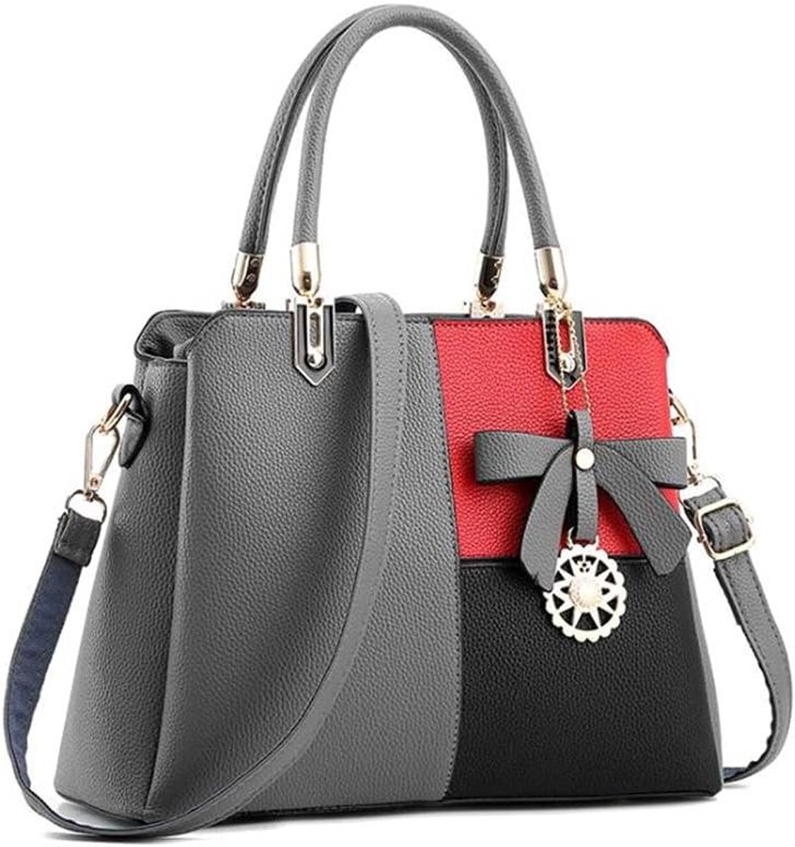 Dames Handtas - Schoudertas Crossbody - Dagelijks Gebruik - Grote Capaciteit - 31 x 13 x 23 cm - Contrast Kleur