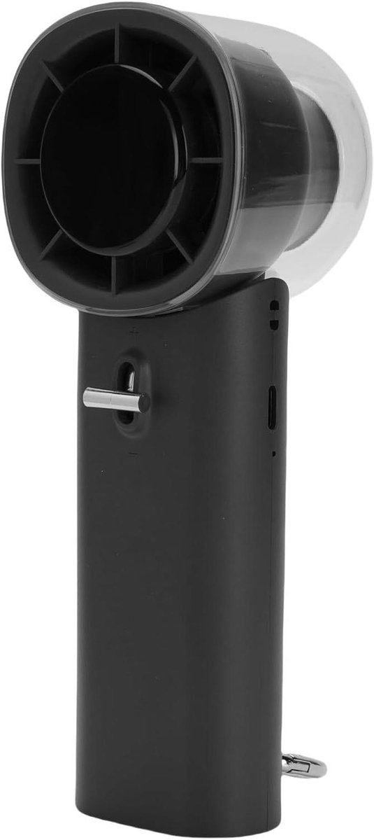 Draagbare Handventilator - Oplaadbare Ventilator - Persoonlijk Koelen - 128 Snelheidsinstellingen - 60x55.5x162mm - Grijs