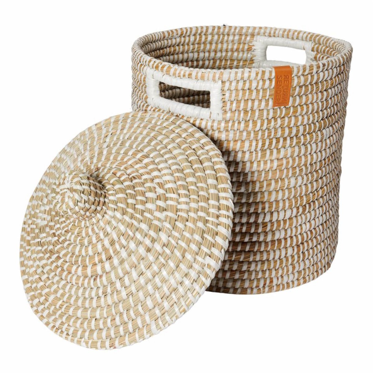 Return to Sender Wasmand met deksel - 45 Liter - H38 cm - Kaisagras - Opbergmand