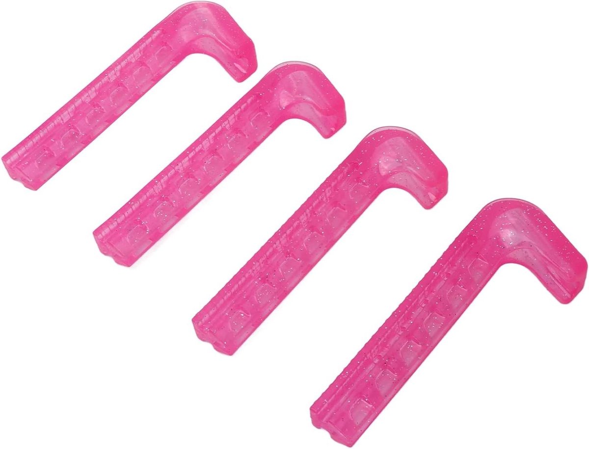 Schaatsbeschermers - Schaatshoezen Mesbeschermers - Beschermen van schaatsen - Antislip zacht plastic - Maat 24-42 - Roze rood