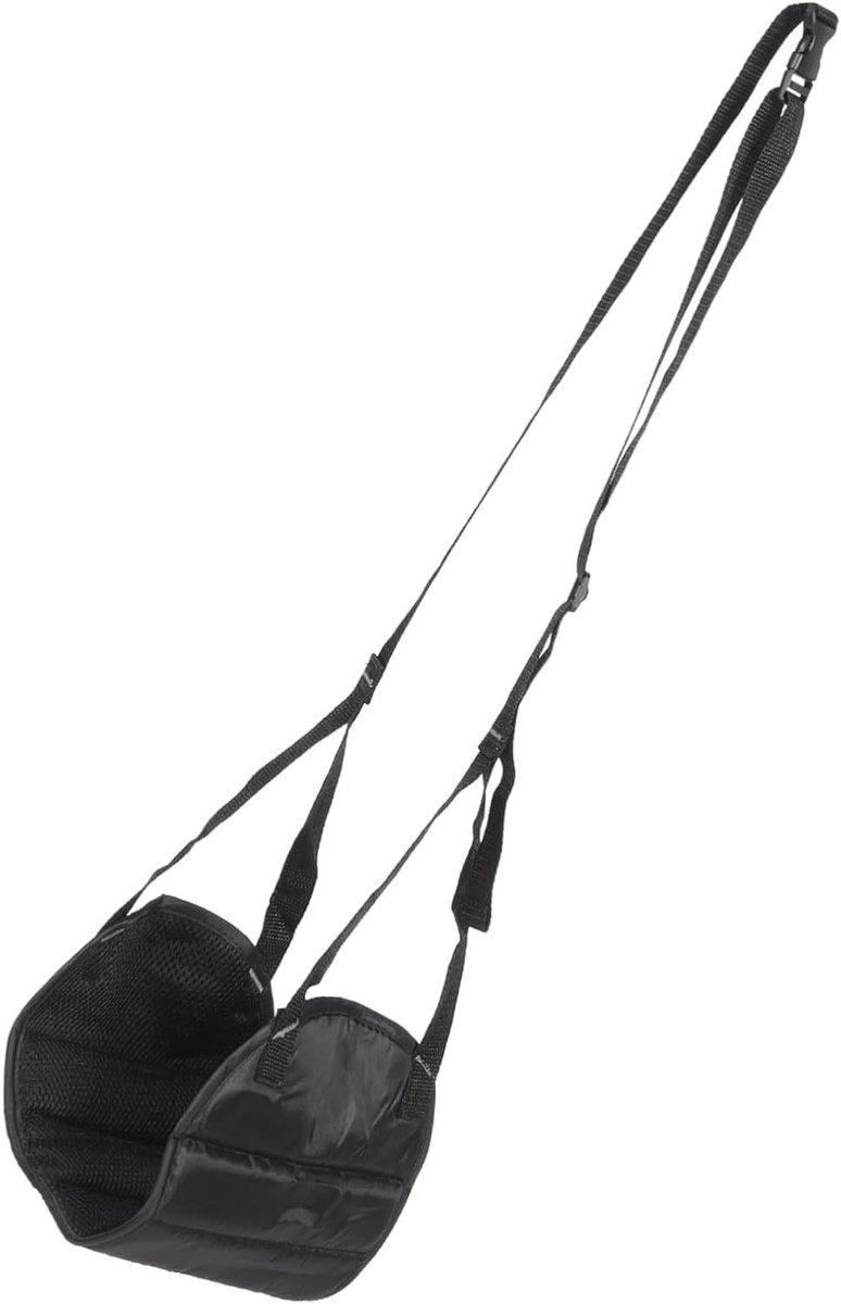 Voet Hangmat - Voetsteun Vliegtuig - Reizen Comfort - Verbeterde Bloedsomloop - 95x40cm - Zwart