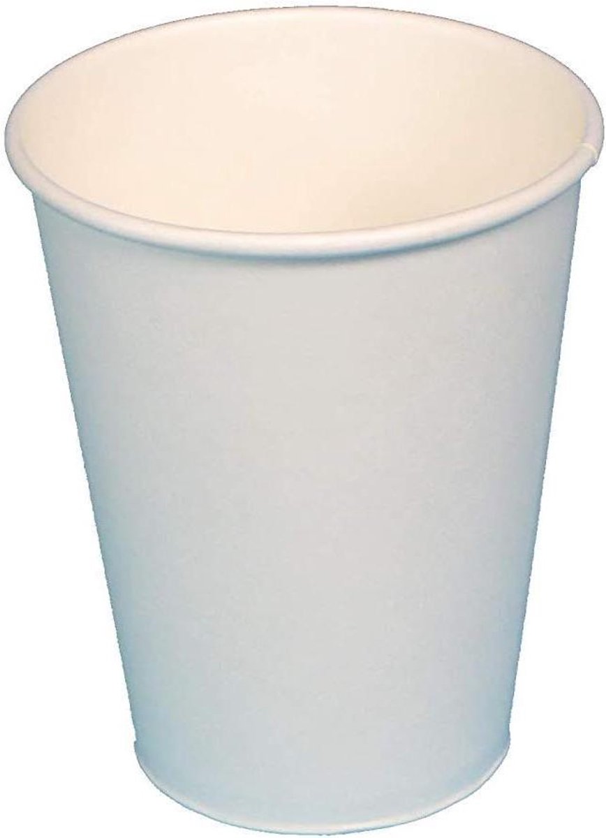 Koffiebekers To Go - Papieren Bekers Kartonnen Bekers - Warme Dranken Serveren - PE Gecoat - 500ml Ø90mm - Wit