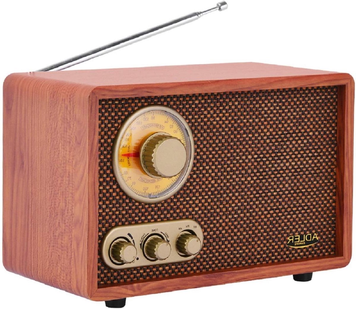 Radio Rétro - Vintage Radio - Muziek Luisteren - Stijlvol Design - 159 x 192 x 28 cm - Bruin