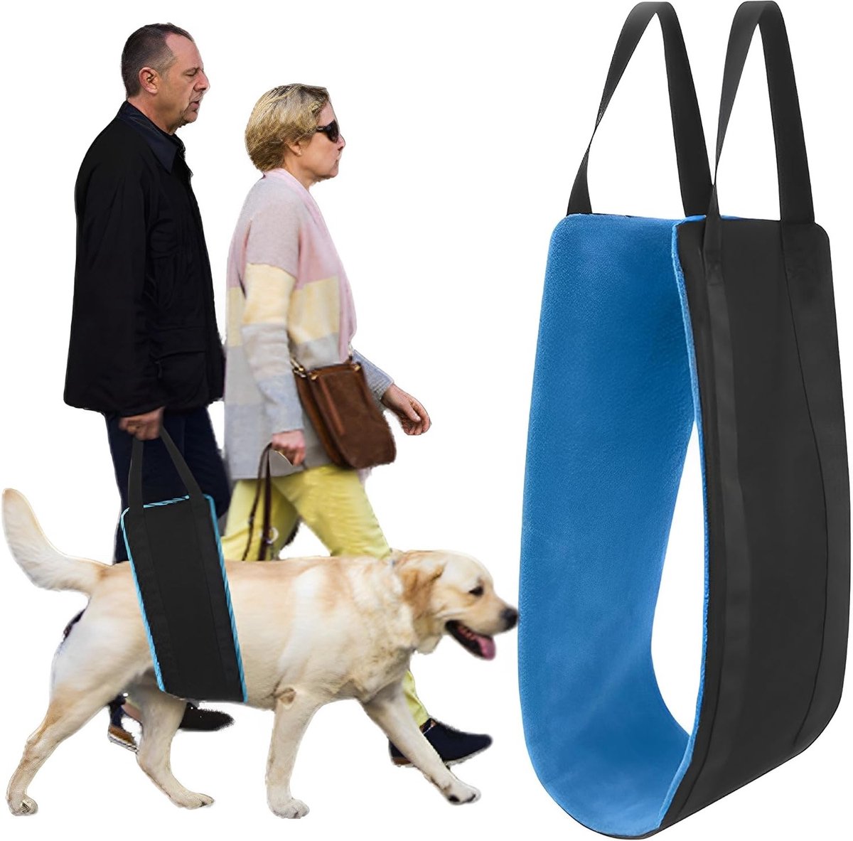 Ondersteunende Lifting Strap voor Honden - Revalidatieharnas voor Zwakke Achterpoten, Ideaal voor Oudere, Gewonde of Gehandicapte Honden na Chirurgie