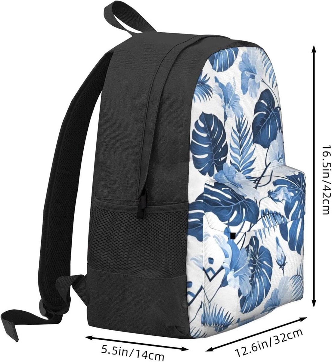 Laptop Rugzak - Reisrugzak Luiertas - Dagelijks Gebruik - Volledige Print - Groot Formaat - Blauw – foto 4