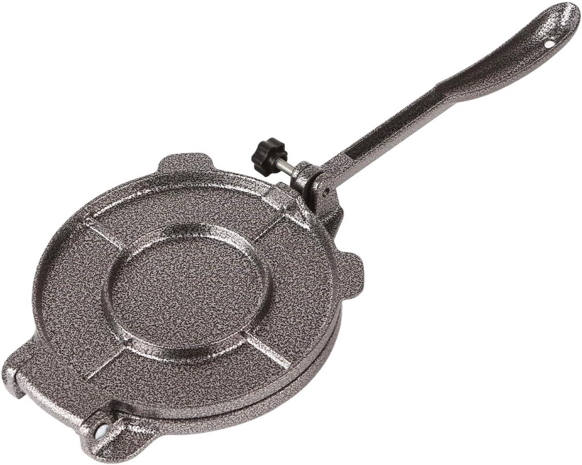 Gietijzeren Tortillapers - Tortilla Maker Roti Pers - Tortilla's Maken - Antiaanbaklaag - 65 inch - Grijs